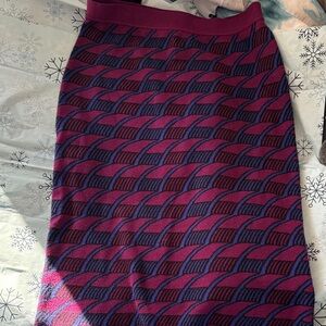 Maeve Elegant Purple and Blue Patterned Women's Skirt